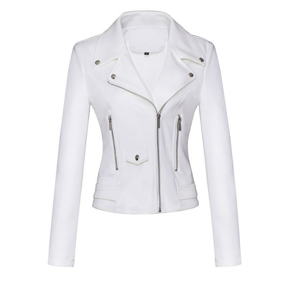 Turilly Lady Coats Winter Plus Size Jackets Women's Leather Long Sleeved Button Lapel Jacket Coat Tops
