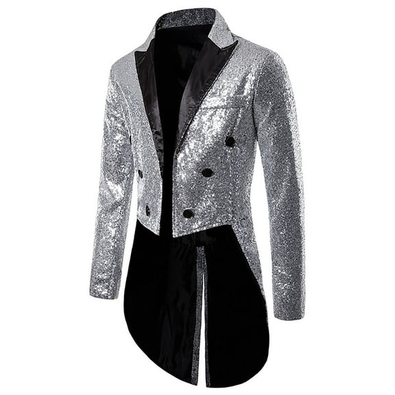 Turilly Men's Autumn and Winter Fashion Personality Sequins Casual Suit Jacket