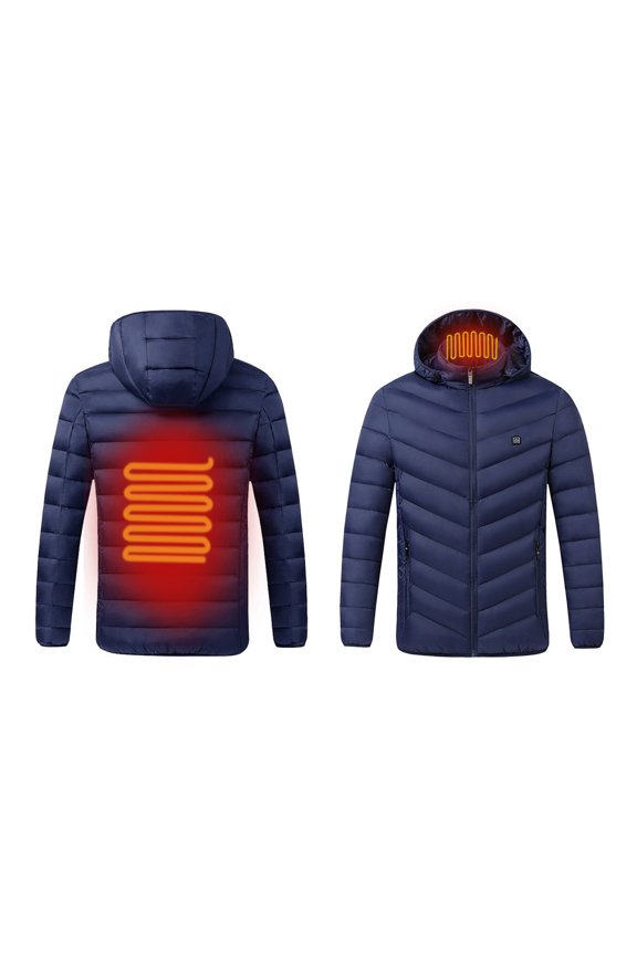 Plus Size Heated Jackets for Men Outdoor Warm Clothing Heated For Riding Skiing Fishing Charging Via Heated Coat