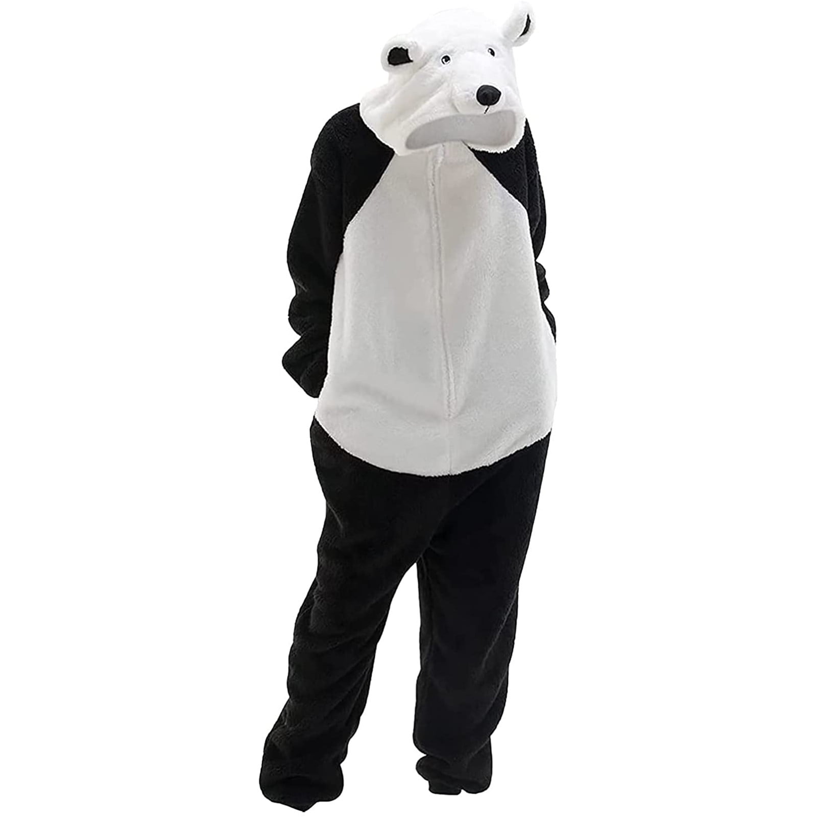 Turilly Unisex Adult Bear Sleepwear Onesie Winter Pocket Loose Funny Thicken Pajamas