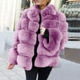 thumbnail image 1 of Turilly Women Short Faux Coat Warm Fuzzy Jacket Sleeve Outerwear Long Sleeve Tops, 1 of 7