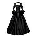 thumbnail image 1 of Turilly Women Vintage Retro Gothic Long Sleeve Hooded Dress Long Gown Dresses, 1 of 3