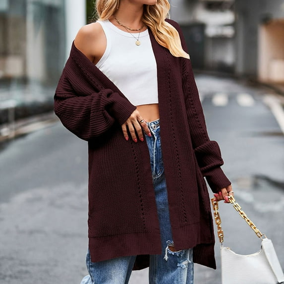 Turilly Women's Coats and Jackets Women Casual Knits Long Sleeve Sweater Coat Color Women's Cardigan