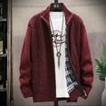 thumbnail image 1 of Turilly Womens Jackets Ladies Mens Zip Up Knitted Cardigan Thick Sweater Stand Collar Fleece Lined Warm, 1 of 9