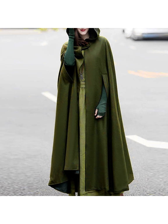 Womens Jackets Ladies Women Trench Coat Open Front Cardigan Jacket Coat Cape Cloak Poncho Plus
