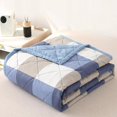 thumbnail image 1 of Clearance! Twin Size Washed Cotton Quilt Blanket, Skin-Friendly Cool Thin Comforter, Lightweight Bed Blanket for All Seasons, 78.74x59.09 Inches/Multicolor, 1 of 6
