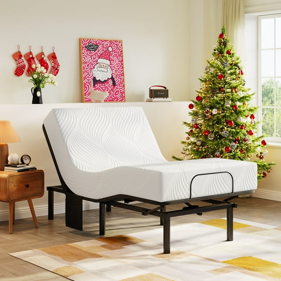 Clearance! Twin XL Adjustable Bed Frame - 1350LBS Quiet Motors, 5 Heights, USB A&C, Tool-Free Assembly