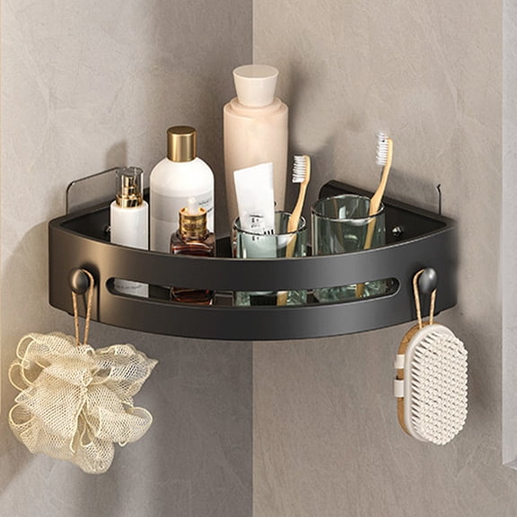 Tyidzon Bathroom Corner Shelf Black Wall Mounted Corner Shower Caddy Kitchen Corner Shelves No Drill Shower Organizer