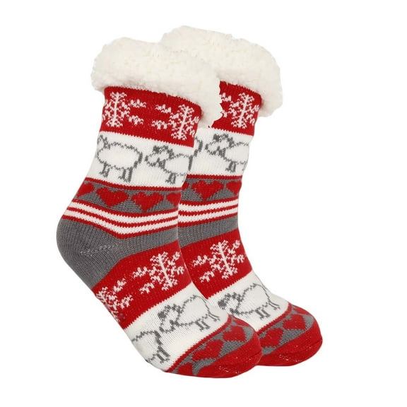UHGANN Fuzzy Socks for Women Teen Girls Fluffy Christmas Cozy Slipper Cabin Soft Winter Warm Fleece Socks