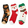 thumbnail image 1 of UHGANN Fuzzy Socks with Grips for Women 5-Pairs Non Slip Sleep Warm Fluffy Slipper Socks with Grippers for Women, 1 of 6