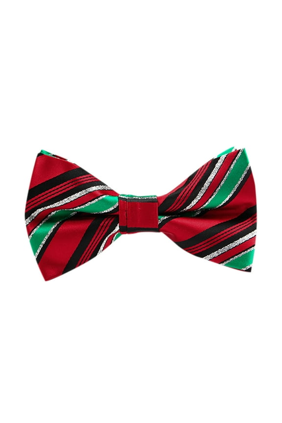 UHGANN Under $5 Men' Christmas Bow Tie, Festival Theme Pattern Adjustable Pre-tied Neckwear for Mens