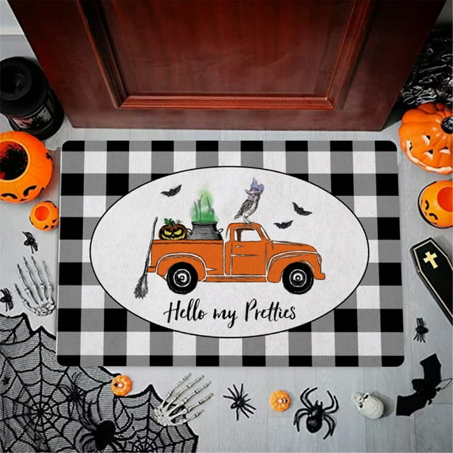 Clearance！ UHGXA Carpet Mat Halloween Door Mat Outdoor Rug Funny