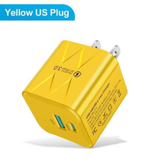 Clearance!USB C Charger Adapter 25W Multiport Wall Charger PD USB-C QC 3.0 USB Port - Block Fast Charging for All Phone Accessories