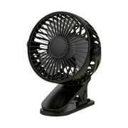 Clearance USB Clip on Fan, Portable Small Fan with Cord Powered, 3 Speeds Strong Airflow, Sturdy Clamp, Quiet Personal Desk Fan, Mini Mute Clip Fan