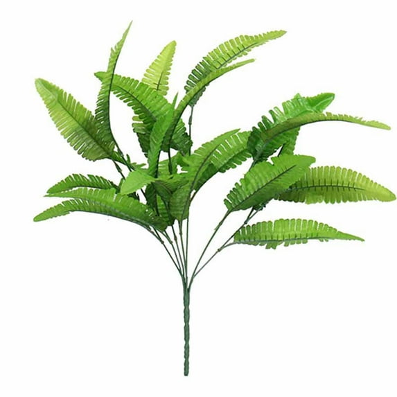 Clearance!UV Resistant Lifelike Artificial Boston Fern, 21-Leaf Small Persian Leaf Artificial Ferns for Outdoors, Boston Ferns Artificial Plants, Fake Boston Fern for Porch Window Home Decor