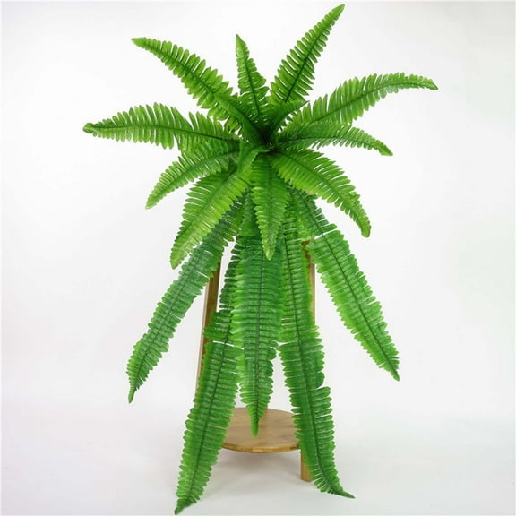 Clearance!UV Resistant Lifelike Artificial Boston Fern, Artificial Ferns for Outdoors, Boston Ferns Artificial Plants, Fake Boston Fern for Porch Window Home Decor