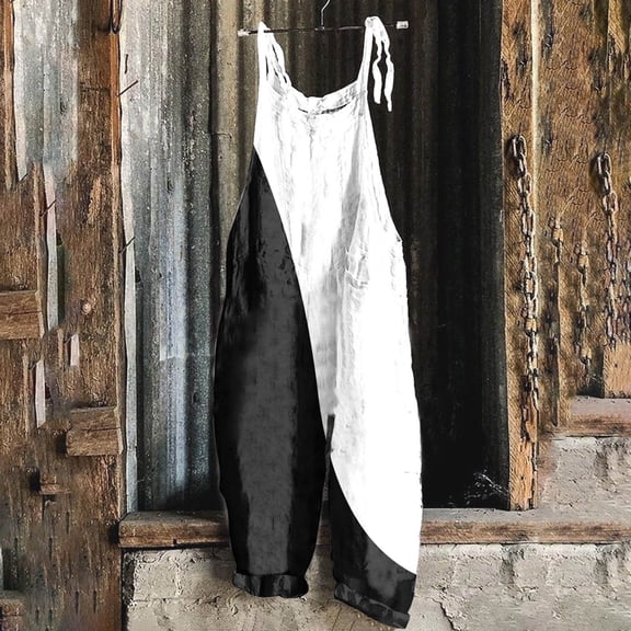 Umbreon White Rompers for Women Adjustable Printed Sleeve Less Overalls Jumpers Loose Wide Leg Jumpsuit Casual Summer Vacation Beach Outfits