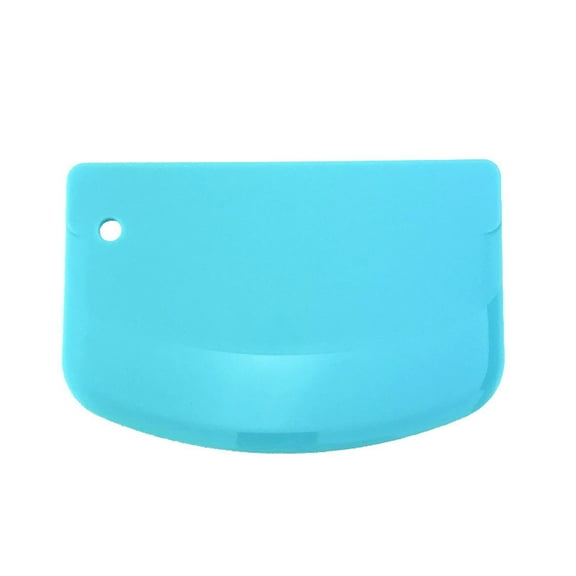 Clearance Under $0.56! 1 Pack Plastic Dough Scraper, 5.31x3.64 Inch Hard Cutter for Bread and Baking (Blue, One Size)
