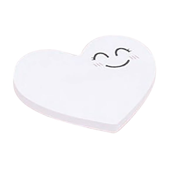 Clearance Under $0.59! 1PC Heart-Shaped Sticky Notes, Aesthetic Gradient Memo Pads for Reminders, Paper, for Home & Office, (7x6cm, White)