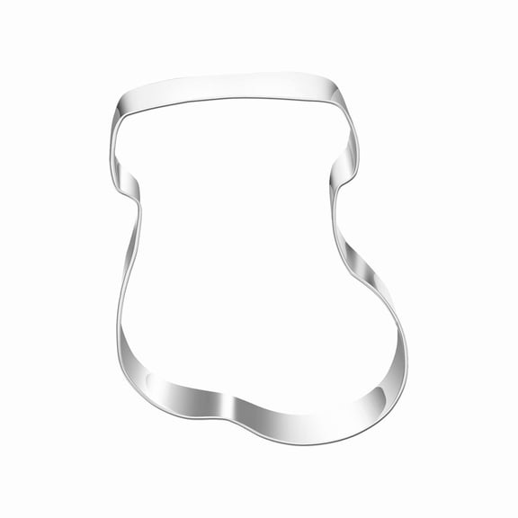 Clearance Under $0.66! 1 Pack Christmas Cookie Cutter, Stainless Steel Stocking Shape for Holiday Baking (I, One Size)