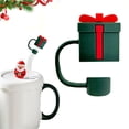thumbnail image 1 of Clearance Under $0.66! Christmas Straw Toppers 6-Pack, 10mm Cup Cap Covers for Tumblers, Festive Silicone Drink Accessories for Party, 1 of 5