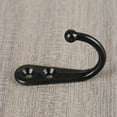 thumbnail image 1 of Clearance Under $0.69! 6PCS Black Wall Hooks, Double-Hole Single Hook for Coats & Hats, Iron, for Entryway & Closet, (1.7x1.1x0.8in, Black), 1 of 5