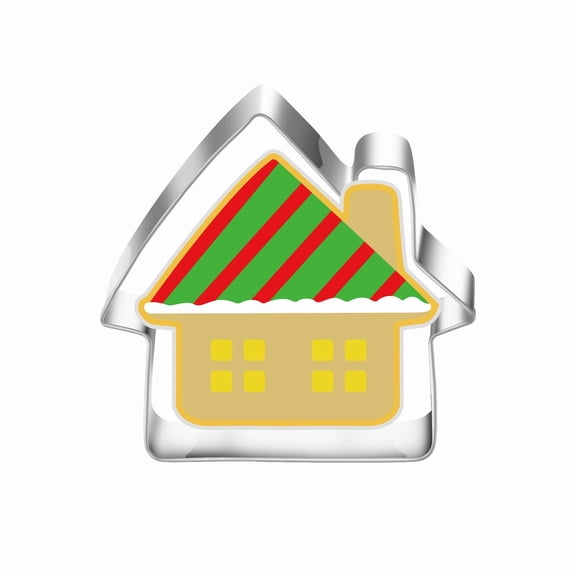 Clearance Under $0.74! 1 Pack Stainless Steel House Cookie Cutter, Holiday Baking Tool (D, One Size)