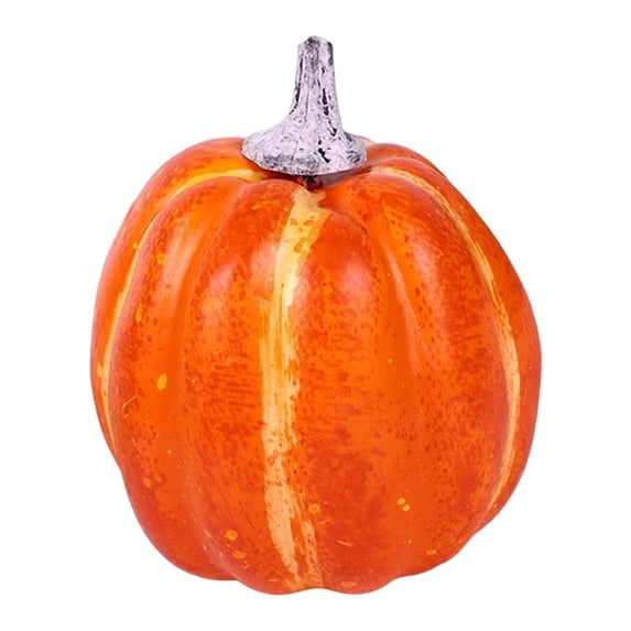 Clearance Under $0.79! 1 Pack Small Realistic Orange Artificial Pumpkin, Fall Halloween Decor