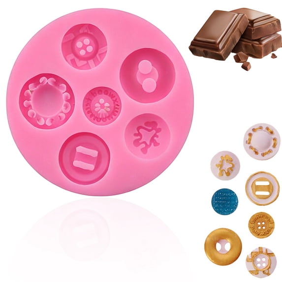 Clearance Under $0.79 Button Silicone Mold, Baking Candy Tool, DIY ...