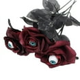 thumbnail image 1 of Clearance Under $0.86! 1PC Halloween Dark Rose, Artificial Latex Flower for Gothic Home & Party Decor, PU, (One Size, Red), 1 of 3