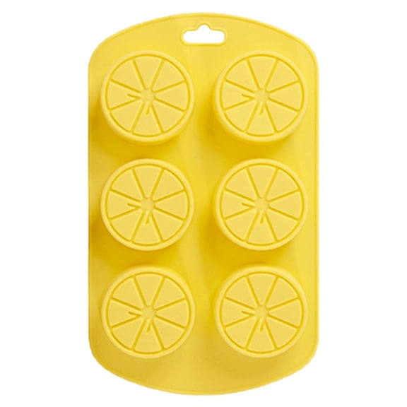 Clearance Under $0.94! 1Pc Silicone Ice Cube Mold with Fruit Shapes for Candy and Cake Decor (One Size, Yellow)
