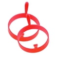 thumbnail image 1 of Clearance Under $0.94! 2 Pcs Silicone Egg Ring Molds, Non-Stick Round Cooker for Fried Eggs & Pancakes - Heat Resistant Kitchen Tool (Red, One Size), 1 of 2