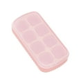 thumbnail image 1 of Clearance Under $0.96! 1Pc 8-Hole Silicone Ice Tray with Lid (PP+TPE, Pink), 1 of 7