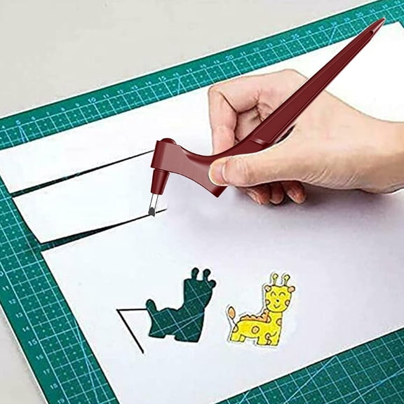 Clearance Under $0.99! 1 PC 360-Degree Rotating Craft Cutting Tool Stainless Steel Precision Cutter for DIY Scrapbooking (Orange)