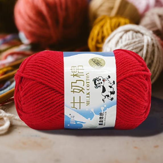Clearance Under $0.99 Cotton Knitting Yarn for DIY Scarf Sweater and Crochet Projects Soft and Skin-Friendly 50g Ball
