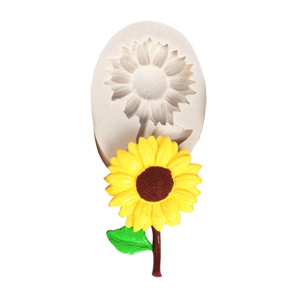 Clearance Under $1.04! 1 Pack Sunflower Silicone Mold for Fondant, Chocolate, and Soap (Grey)