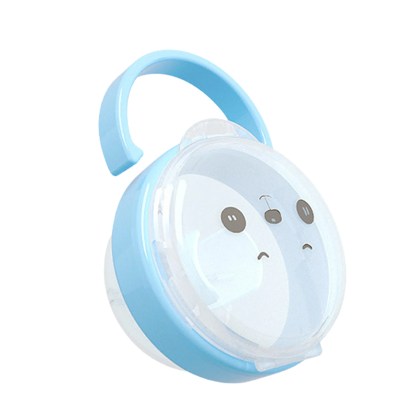 Clearance Under $1.06! 1Pc Portable Pacifier Storage Box with Cute Pattern (One Size, Light Blue)