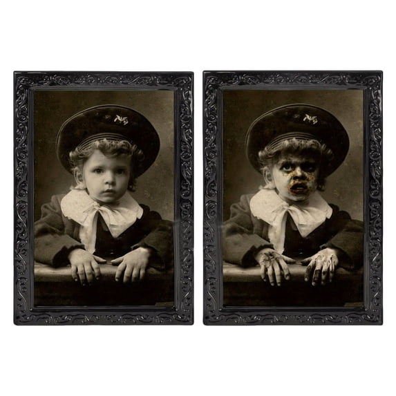 Clearance Under $1.09! 3D Moving Halloween Picture Frame for Wall Home Haunted House Decor