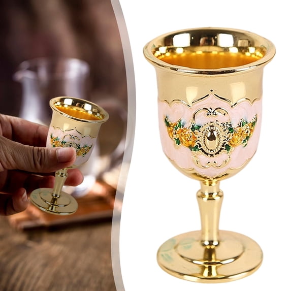 Clearance Under $1.09 Medieval Metal Shot Glass, Engraved Goblet Cup for Whiskey Wine and Wedding Decor