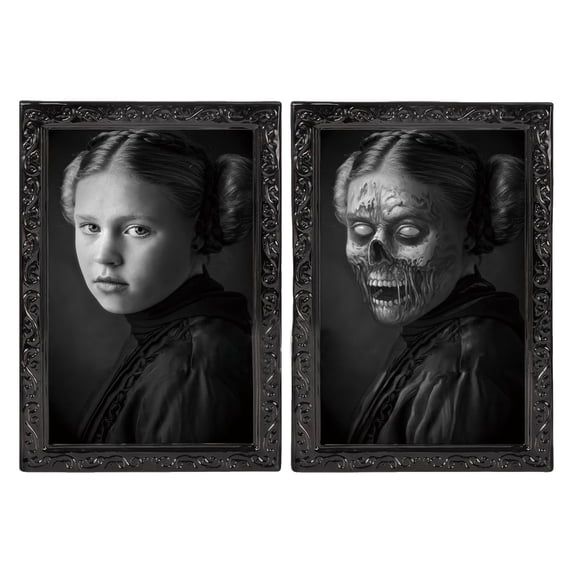 Clearance Under $1.09! Scary Picture Frame, Halloween Horror Frame, Festive Spooky Wall Frame