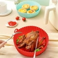 thumbnail image 1 of Clearance Under $1.09 Silicone Air Fryer Liner Round Reusable Non-Stick Baking Tray for Oven Microwave Cooking, 1 of 4