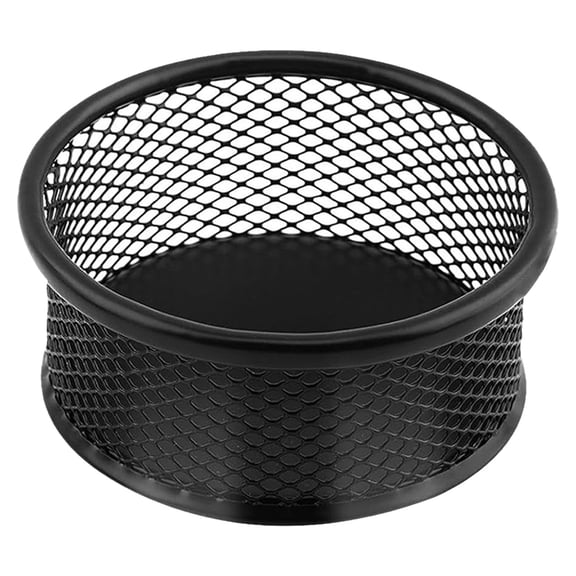 Clearance Under $1.1, 1 Pack Wire Mesh Clip Holder, Round Stackable Paper Clip Organizer, Desk Accessory Storage Container