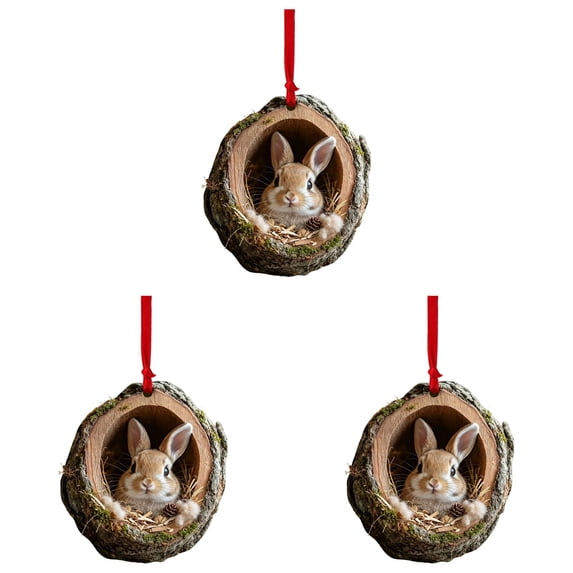 Clearance Under$1.1 Cute Animal Christmas Ornament, 2D Acrylic Tree ...