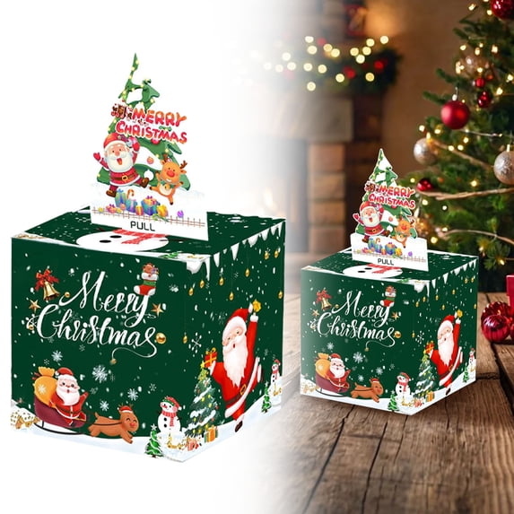 Clearance Under $1.14! Christmas Pull Box Surprise Gift Money Holder 32
