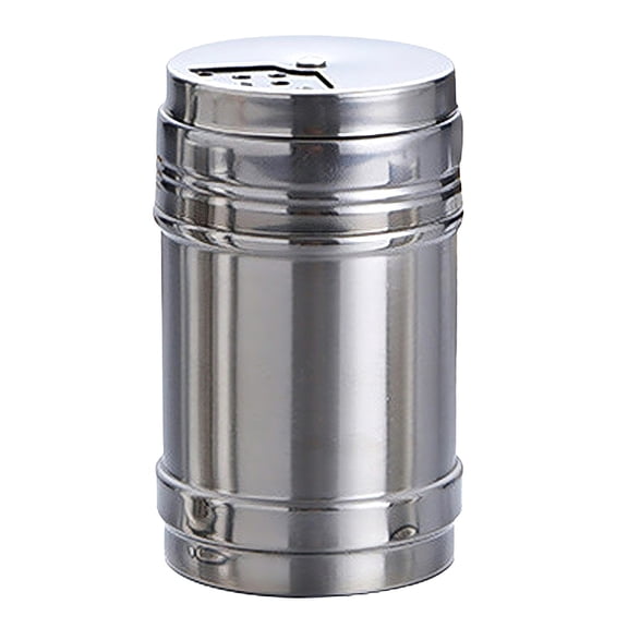 Clearance Under$1.16! 1Pc Stainless Steel Sugar Shaker, Rotating Lid with Pour Spout for Seasoning (One Size, Grey)