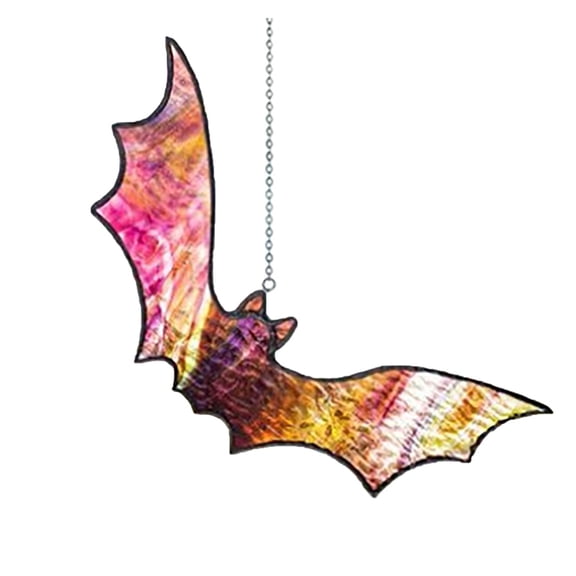 Clearance Under $1! 1PC Acrylic Bat Suncatcher Window Hanging, Colorful Halloween Wall Art Decor, Acrylic, (One Size, Multicolor)