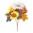 thumbnail image 1 of Clearance Under $1! 1PC Artificial Fall Bouquet, Sunflower Pumpkin Flower Arrangement for Halloween Decor, Plastic, (One Size, O), 1 of 6