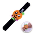 thumbnail image 1 of Clearance Under $1.2! 1 Pack Halloween Curly Slap Bracelet, Ghost Pumpkin Bat Design, for Party Favors, 1 of 5