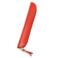 thumbnail image 1 of Clearance Under $1.2! 1 Pack PU Leather Mini Pencil Case, 20x3cm Slim Pen Protective Sleeve, 2-Compartment Portable Storage Pouch, 1 of 1