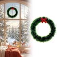 thumbnail image 1 of Clearance Under $1.26 Artificial Christmas Wreath With Bowknot For Front Door, 1 of 4